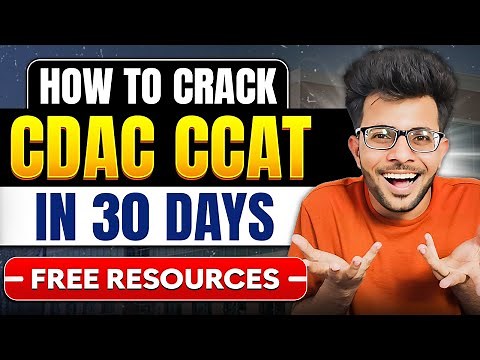 How to Crack CDAC CCAT Exam in 30 Days + Free Resources 📚🔥