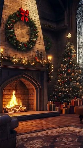 Christmas Fireplace Crackling for Sleep 🔥 Cozy Holiday Ambience for Deep Relaxation