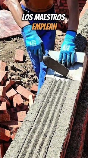 The technique the Chinese use to lay up to two thousand bricks🚧#construction #skills