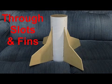 Cutting Through Fin Slots and Installing Through Fins on a Model Rocket. How To / DIY