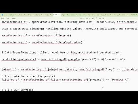 Databricks overview Project @Pyspark coding
