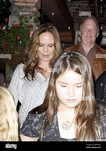 Daisy Duke from the original "Dukes of Hazzard" television series Catherine Bach signs autographs as she leaves The Ivy with a group of children. Bach took some video of the group while still in the restaurant. Los Angeles, CA. 10/23/08 Stock Photo - Alamy