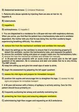 Emt Medical Fisdap TEST BANK 2025 Verified Practice Questions And Answers For First Attempt Success