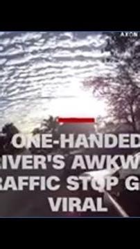 Traffic stop goes viral after awkward encounter