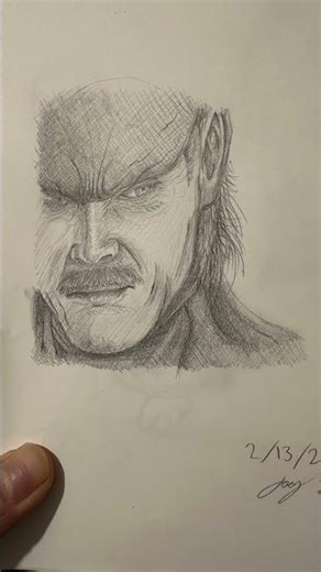 Old Snake Drawing from “MGS4”