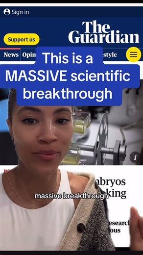 Sinéad Bovell on Instagram: "Another massive breakthrough in what I believe is the most important fertility technology of all time: in-vitro gametogenesis, or IVG. In the latest breakthrough, “US scientists have, for the first time, made early-stage human embryos by manipulating DNA taken from people’s skin cells and then fertilizing it with sperm. The technique could overcome infertility due to old age or disease, by using almost any cell in the body as the starting point for life.” — BBC. IVG