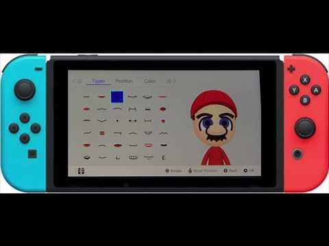 How to make a Mario mii on the Nintendo Switch