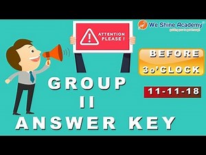 TNPSC Group 2 Answer Key 2018 | TNPSC Group 2 Answer Key 2018 PDF We Shine Academy