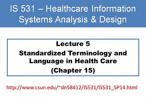 Lecture 5 Standardized Terminology and Language in Health Care (Chapter 15) - SlideServe