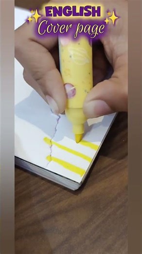 Easy & Beautiful English Front Page Idea ✨📘 | School Project DIY#diy #frontpage#shorts #ytshorts