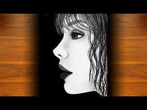 How to Draw a Beautiful Girl Face in Side View / Step By Step Pencil Sketch for Beginners