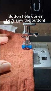 Now that the buttonhole is done.. it's time to sew on the button (with your sewing machine) #sewing
