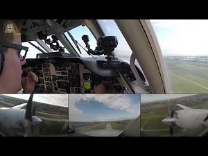 CLASSIC Jetstream 32 with no autopilot: Bram's Stuttgart Takeoff! [AirClips]