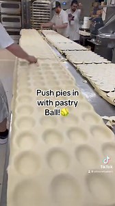 Baker’s life…. A sneak preview of Pie production featuring our Chunky Steak & Pepper pie.🥧 | The Elmore Bakery