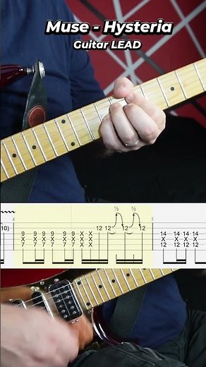 #tutorial Muse - Hysteria Guitare lead #guitar #guitarlesson #guitartutorial