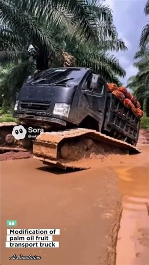 Modification of palm oil fruit transport truck #palmoil #truck #modification #kelapasawit