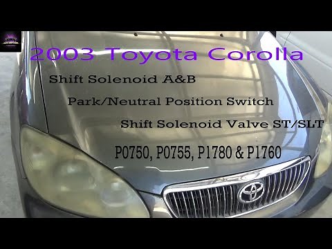 2003 Toyota Corolla with a P1760, P1780, P0750 & P0755. Transmission Circuit Faults. Lost of Power
