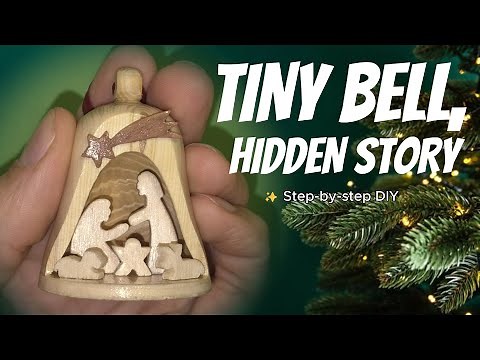 Woodturning a Christmas Bell with Open-Side Nativity Scene – Step-by-Step Tutorial