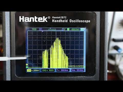 Hantek 2D72 Handheld oscilloscope - displaying Bode Plots