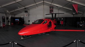 12K views · 145 reactions | In this video you'll see the Ferrari Red Switchblade prototype in the Samson Sky Pavilion at EAA AirVenture 2019. Set on a 360 degree turntable, visitors were able to see the vehicle from multiple angles. You can find out more by visiting the website at: https://www.samsonsky.com | Samson Sky Switchblade | Facebook