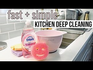 EASY kitchen deep cleaning | Using only Dish Soap + Sponge | SPRING CLEANING 2021