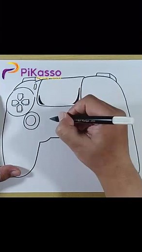How to Draw Gaming Console Controller PS5 or Xbox style in Less Than One Minutes