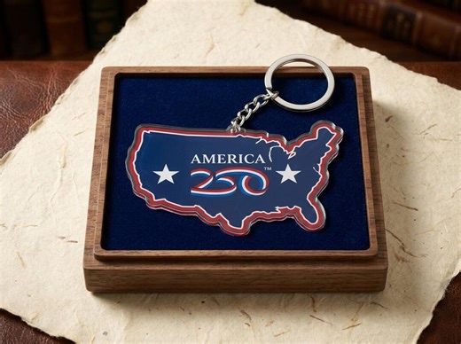 America 250 Anniversary Keychain, USA Map Semiquincentennial Keyring, Patriotic US Pride Gift - Etsy