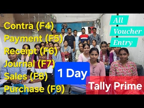 ​Tally Prime Voucher Entry #All Voucher Types Entry #Contra #Payment #Receipt #Journal