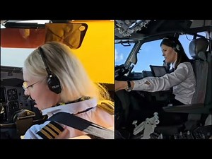 Airplanes Taking Off And Landing Cockpit View | Female Pilot | Airbus Boeing ATR