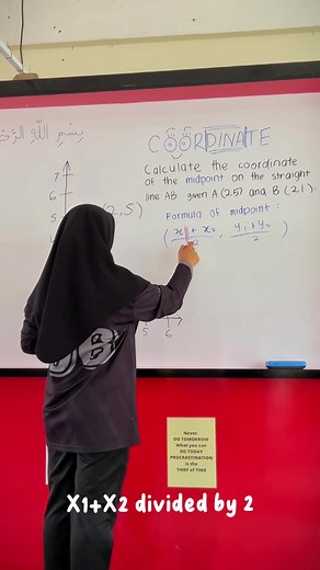 Let's learn on how to solve a midpoint coordinate problem with group 1️⃣0️⃣❕❕ #invictusoutreach #sesma #mathematics #coordinate