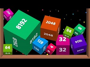 PHYSICS CUBES 2048 3D - Cube Merge (Drop Merge Puzzle) 2048 Shoot Game, Chain Cube - 8192