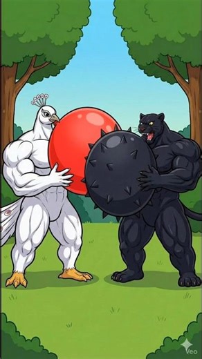 Balloon Pop Battle! Moor Wins Candy, Panther Gets Mud | 3D Cartoon#CartoonShorts#MagicBalloon