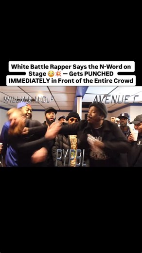 Dre' Dennis on Instagram: "White Battle Rapper Says the N-Word on Stage 😳💥 — Gets PUNCHED IMMEDIATELY in Front of the Entire Crowd #battlerap #rapbattle #hiphop #rap #funnyvideos"
