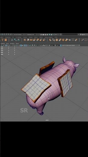 Modelling a Funny props for my PIG character #3dgamedevelopment #characterdesign #pig #spooky