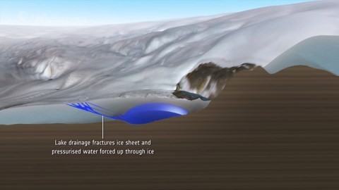Huge hidden flood bursts through the Greenland ice sheet surface +EMBARGO 0900GMT 30 July 2025+