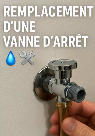 Remplacement facile d'une vanne d'arrêt pour lave-linge