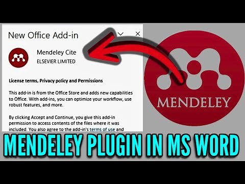 How to Add Mendeley Cite Plugin in MS Word | Add Mendeley in Word