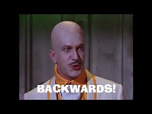 Batman vs Egghead egg fight - BACKWARDS!