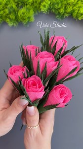 WoW! Amazing Easy Craft Ideas! Crepe Paper Roses #diy #diyproject #paperflower #flowers #craftideas #giftideas | VIKI Studio DIY