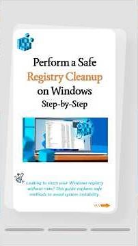 How to Safely Clean the Windows Registry (Without Breaking Your PC)#registry #windowstips