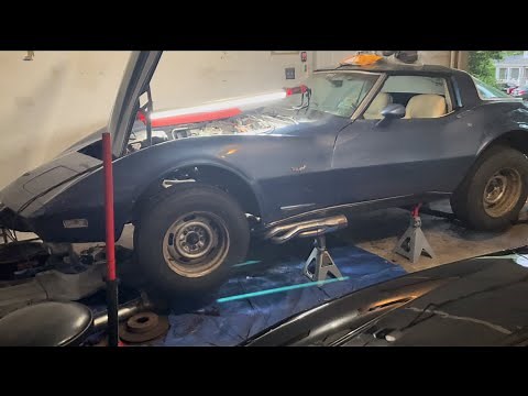 C3 Corvette Side Pipes Install Part 2 - Installing Headers + First Start!