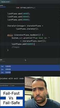 Fail-fast iterators VS Fail-safe iterators. #corejava #javacollectionsframework #coding