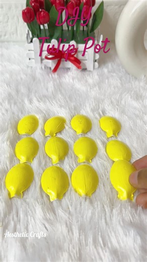 Yellow Tulip| Flower making with Spoon | DIY Tulip | #diy #shorts #craft #craft #trending #relaxing