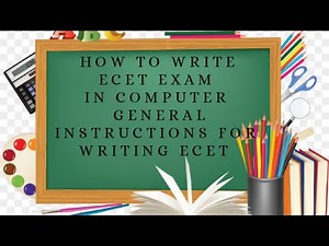 HOW TO WRITE ECET EXAM IN COMPUTER || GENERAL INSTRUCTIONS FOR WRITING ECET EXAM || #APECET #TSECET
