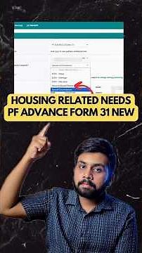 Housing related needs PF Advance new withdrawal para I pf withdrawal process online 2026 epfo update
