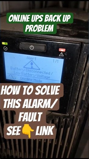 ups back-up problem|how to set right ups alarm|online ups fault finding