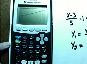 SOLVED:Use your graphing utility to enter each side of the equation separately under y1 and y2. Then use the utility's [TABLE] or [ GRAPH] feature to solve the equation. (x-3)/(5)-1=(x-5)/(4)