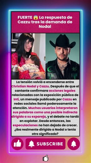 ¡FUERTE! La respuesta de Cazzu tras las acciones legales de Nodal