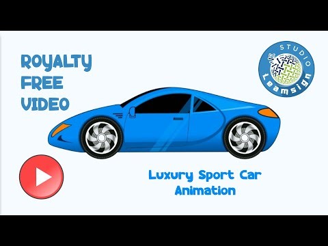 Luxury Sport Car Animation Royalty-Free Video