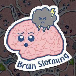 Brain Storming Meme Sticker Waterproof, Vinyl Decal, for Laptop Car, Book, Water Bottle, Helmet, Travel Bag, ... - Etsy